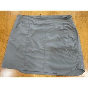 Patagonia Women's Tech Skort Fishing Shark Logo Pickleball Pockets Gray Sz XL